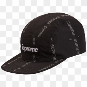 Supreme Reflective Text Camp Cap Black - Supreme Camp Cap, HD Png Download - supreme hat png