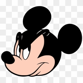 Angry Mickey Mouse Face, HD Png Download - mickey mouse face png