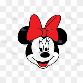 Disney Minnie Mouse Cute Red Bow Smiling Face Married - Red Minnie Mouse Face, HD Png Download - mickey mouse face png