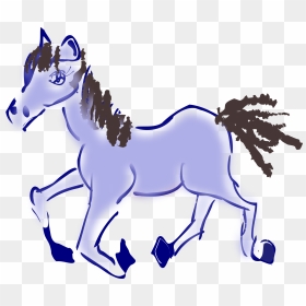 Transparent Running Horse Silhouette Png - Horse Cartoon Purple, Png Download - horse silhouette png