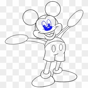 Mickey Mouse Easy Drawing, HD Png Download - mickey mouse face png