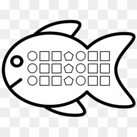 Shape Pattern Fish - Clip Art Shapes Pictures Black And White, HD Png Download - bass fish png