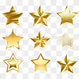 Transparent Golden Stars Set Png - Transparent Golden Stars, Png Download - stars clipart png
