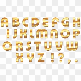 Gold Letters Png, Transparent Png - abc png