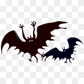 Vector Big Black Paw Bat Png Download - Halloween Party Bat, Transparent Png - halloween bat png