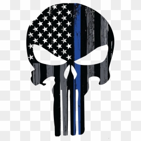 Punisher Png Transparent Image - Thin Blue Line Punisher, Png Download - punisher logo png