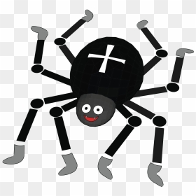 3d Spider With Cross - Cartoon, HD Png Download - tarantula png
