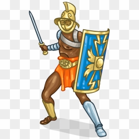 Transparent Gladiator Cartoon, HD Png Download - gladiator png