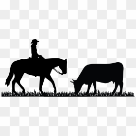 Cowboy And Horse Silhouette , Png Download - Western Horse Silhouette, Transparent Png - horse silhouette png