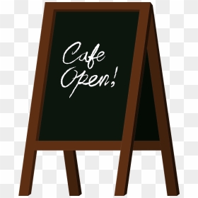 Open Blackboard Cafe Clipart - Sign, HD Png Download - blackboard png