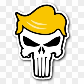Trump Punisher Sticker - Trump Punisher Skull, HD Png Download - punisher logo png