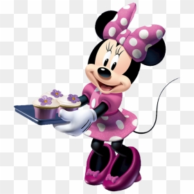Pink Clip Art Clipart - Minnie Cooking, HD Png Download - minnie head png