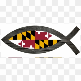 Md Flag Car Magnet, HD Png Download - christian fish png