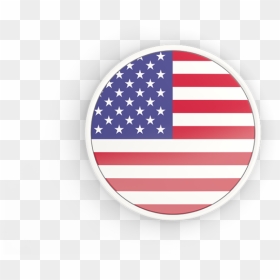 Round Icon With White Frame - Translate Greek To English, HD Png Download - united states flag png