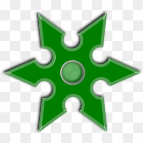Green Throwing Star Svg Clip Arts - Green Ninja Star Transparent, HD Png Download - stars clipart png