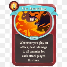 Slay The Spire Fire Breathing, HD Png Download - fire breath png