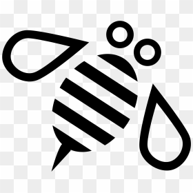 Minimal Bee Or Bumblebee Black Clip Arts - Bee Png Vector Logo, Transparent Png - bumblebee png
