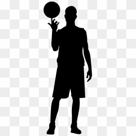 Basketball Player Holding Ball Silhouette, HD Png Download - jimmy butler png