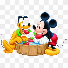 Free Png Mickey Mouse & Friends Png Images Transparent - Bobbing For Apples Cartoon, Png Download - mickey mouse birthday png