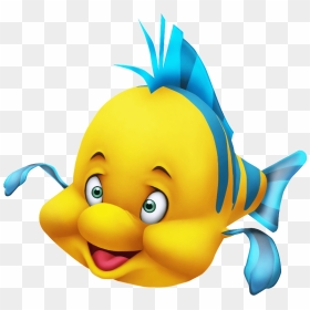 Little Mermaid Flounder Close Up Transparent Png - Yellow Fish Little Mermaid, Png Download - flounder png