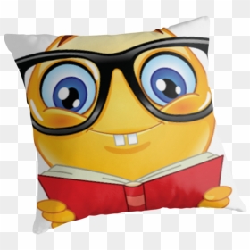 Hd Funny Kids Smart Nerdy Emoji Smart Emoji - Smart Emoji, HD Png Download - funny emoji png