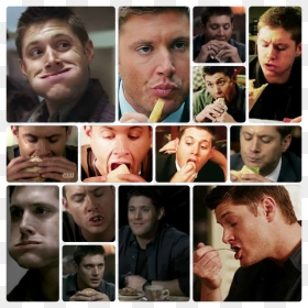 Dean Winchester And Food - Dean Winchester Collage, HD Png Download - dean winchester png