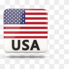 Square Icon With Iso Code - American Flag Square Logo, HD Png Download - united states flag png