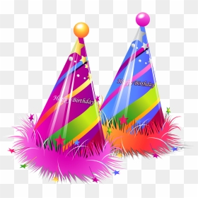 Party Hat Transparent Png - Happy Birthday Clipart Png, Png Download - hats png