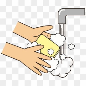 Washing Hands With Soap Cartoon Download - Wash Your Hands Clipart, HD Png Download - cartoon hand png