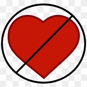 Transparent Caring Clipart - Crossed Out Heart Emoji, HD Png Download - crossed out png