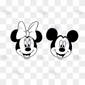 400085 Mickey Minnie Face - Minnie And Mickey Mouse Face, HD Png Download - mickey mouse face png