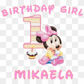 Baby Girl First Birthday Clipart ✓ All About Clipart - Minnie Mouse 1st Birthday, HD Png Download - baby minnie mouse png