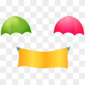 Web Banner Balloon Clip Art - Hot Air Balloon With Banner Clipart, HD Png Download - banner clip art png