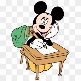 Free Clipart Of Minnie Mouse At Reading Clip Art Royalty - Mickey Mouse Reading, HD Png Download - baby minnie mouse png