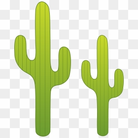 Two Saguaro Cacti - Saguaro Cactus Clip Art, HD Png Download - cactus silhouette png