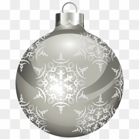 Novogodnie Igrushki Christmas Labels, Christmas Scrapbook, - Silver Christmas Ornaments Clipart, HD Png Download - christmas bulb png