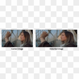 Distorted Image - Girl, HD Png Download - widescreen bars png