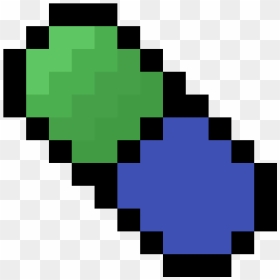 Green And Blue Pill - Minecraft Pixel Heart, HD Png Download - green fire png