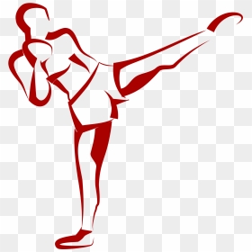 Kick Boxer Clip Arts - Silhouette Kickboxing Clip Art, HD Png Download - boxer png