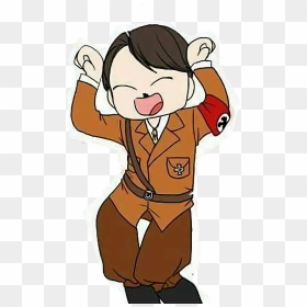 Transparent Hitler Clipart - Hitler Cute Anime Girl, HD Png Download - hitler face png