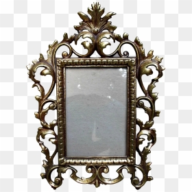 Transparent Metal Frame Png - Antique Victorian Brass Picture Frame, Png Download - metal frame png