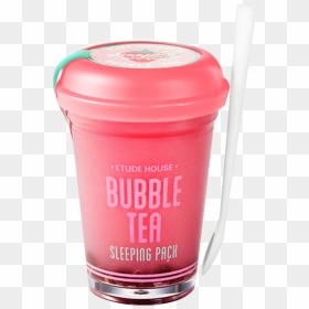 [etude House] Bubble Tea Sleeping Pack Strawberry - Plastic, HD Png Download - bubble tea png