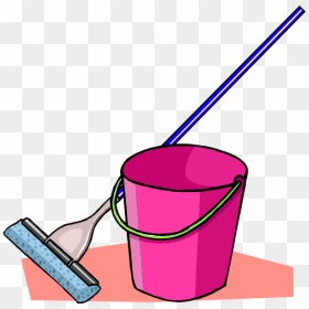 Broom Clip Art Cinderella - Cartoon Mop And Bucket, HD Png Download - mop png