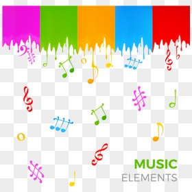 Transparent Design Elements Png - Transparent Abstract Elements Png, Png Download - color music notes png