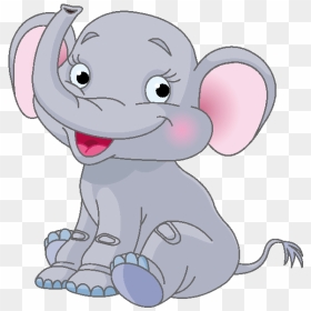 Elephant Cartoon Clip Art - Cute Elephant Clipart, HD Png Download - elephant clipart png