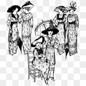 Six Ladies In Hats Clip Arts, HD Png Download - hats png