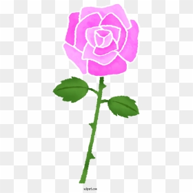 Transparent Flowers Garden Roses Drawing Color For - 青 の 薔薇 イラスト, HD Png Download - rose drawing png
