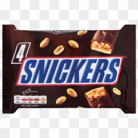 Snickers Chocolate 4 Pack, HD Png Download - snickers png