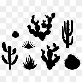 Plants Wall Decals Weedecor - Desert Cactus Png Cartoon, Transparent Png - cactus silhouette png