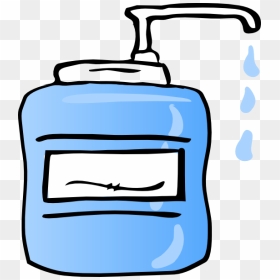 Soap Clipart Soap Pump - Hand Sanitizer Clip Art, HD Png Download - cartoon hand png